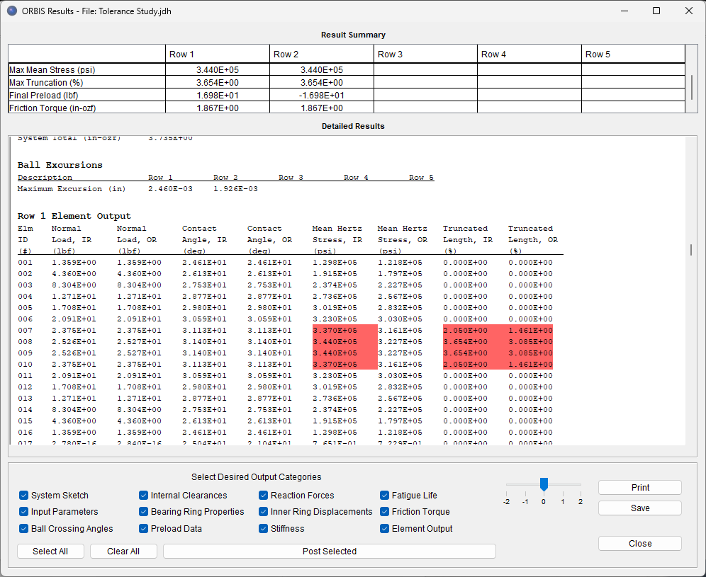 Results Window